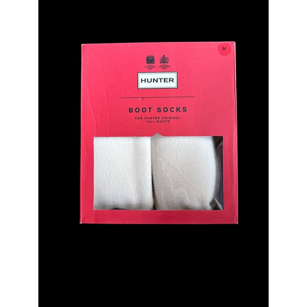 Hunter Original Tall Boot White Socks Size Medium New in Box